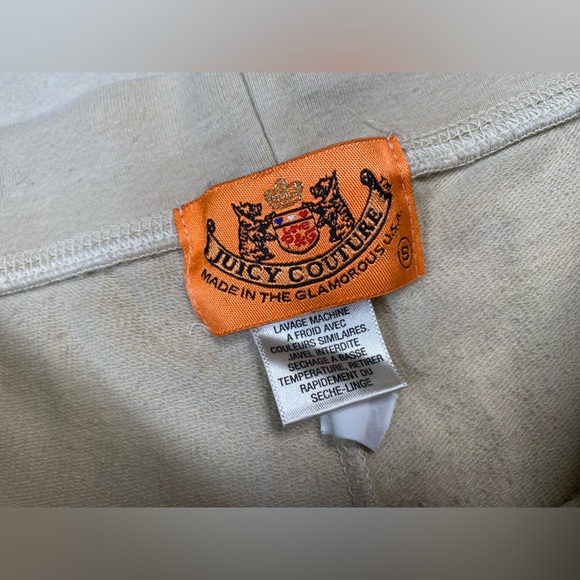 Women’s Y2K Juicy couture Small Tan Used cotton Sweatpants Down Dog Couture - Picture 4 of 13